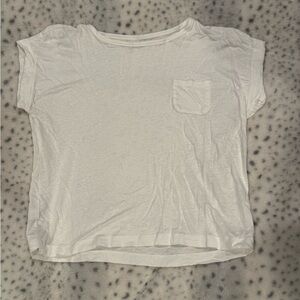 LOFT White Short Sleeve Pocket Tee
